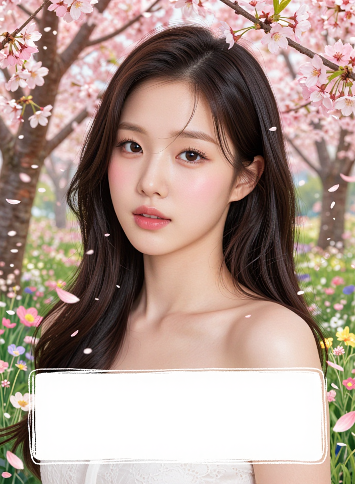 꽃잎 머리핀을 한 소녀