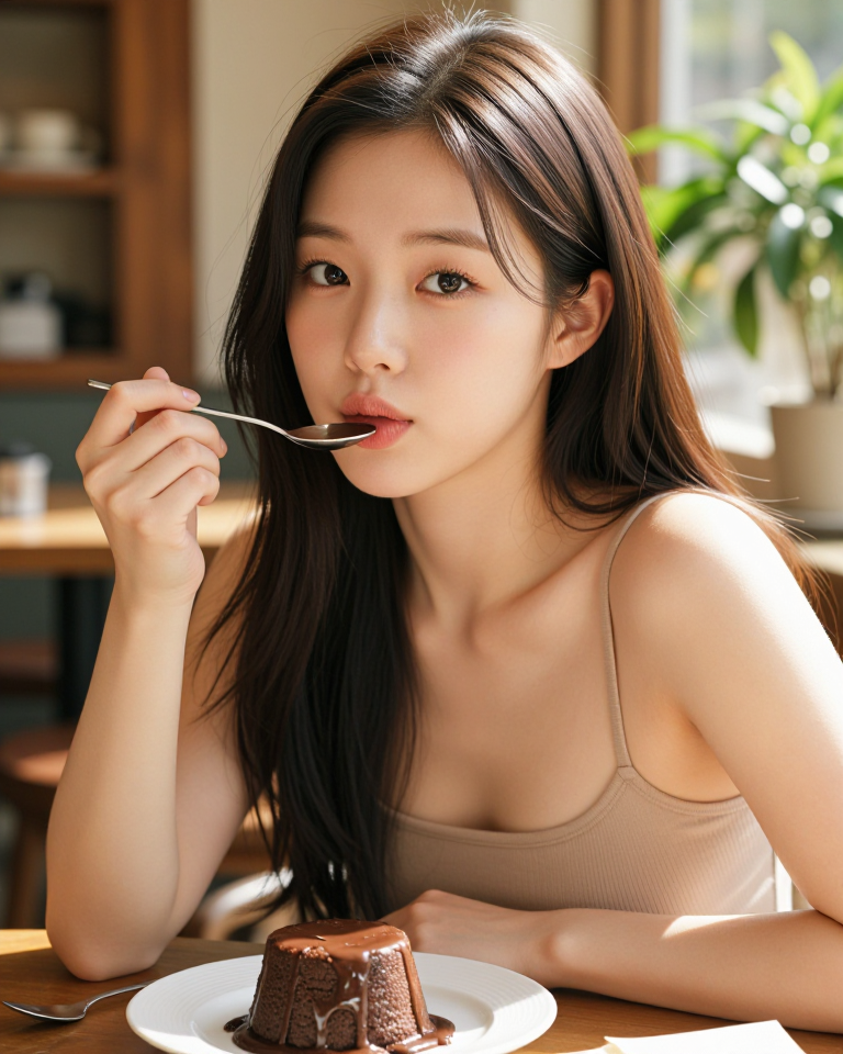 카페에서의 달콤한 휴식