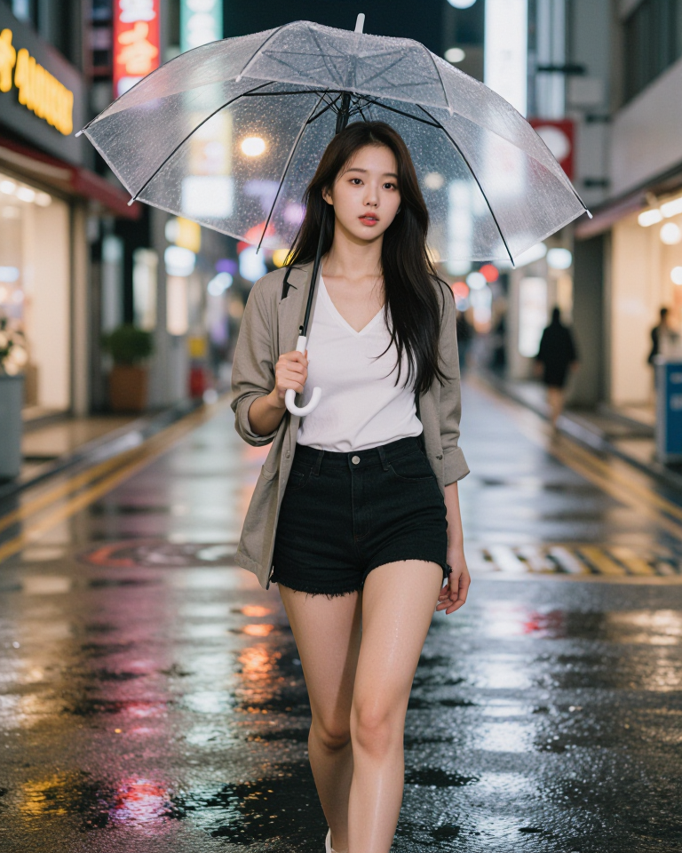 비 오는 거리의 산책